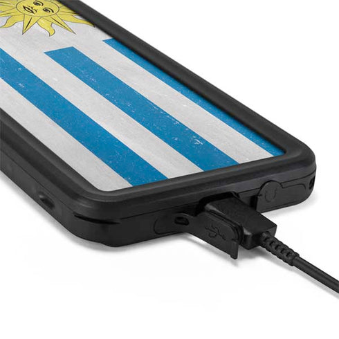 Uraguay Flag Distressed Galaxy S20 Plus Waterproof Case